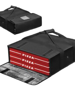 Boczif Isolierte Pizzataschen zum Wärmen und Transportieren geeignet für Lieferungen und Partygäste, 20 x 20 x 6 cm | B