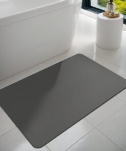 Dolic Badematte, rutschfest, saugfähig, schnelltrocknend, schmutzabweisend für Badezimmer, Badewanne und Duschraum (Dunk