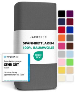 Jacobson Jersey Baumwoll Spannbettlaken für Dieppe OEKO-TEX STANDARD 100
