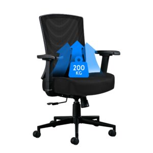 Fantasylab Bürostuhl Hoher Rücken Drehstuhl für Home Office Mesh-Stuhl mit Verstellbaren Armlehnen