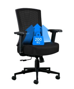 Fantasylab Bürostuhl Hoher Rücken Drehstuhl für Home Office Mesh-Stuhl mit Verstellbaren Armlehnen