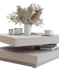 Sofatisch Mirjan24 Luriso, drehbare Oberfläche, ideal für Wohnzimmertisch und Teetisch, Cashmere-Qualität | Mirjan24 Co