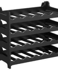 ARTECSIS Weinregal für 24 Flaschen, stabil und modular erweiterbar, ideal für Gastronomie, schwarze Version