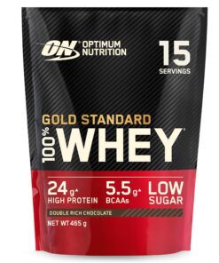 Optimum Nutrition Gold Standard 100% Whey Double Rich Chocolate, Proteinpowder, für Bodybuilder, vor und nach dem Traini