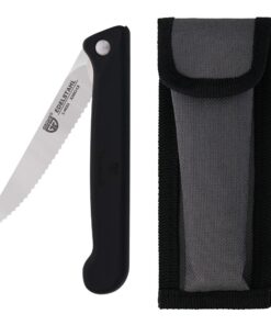 GRÄWE Klappmesser mit Steakklinge - Ideals für Männer - Barbecue und Partys - Robust und leicht handhabbar - 8,5 cm Län