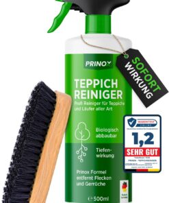 PRINOX Profi Teppichreiniger - schäumend für alle Teppiche & Fleckenentferner - Top-Schalte für Deutschlands Qualität &