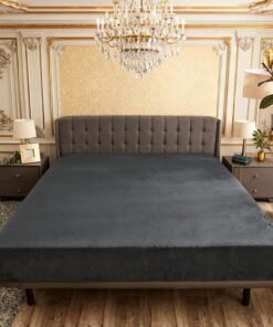 RANJIMA Winter Spannbettlaken Warm Frottee Thermo Fleece für Hohe Matratze 150x200cm Boxspringbett Topper Bettlaken Steg