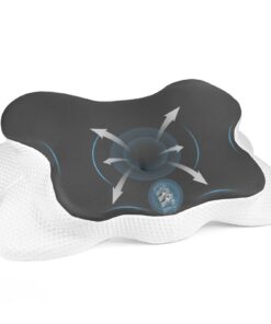 Gaethra Orthopedic Nackenstützkissen, zur Linderung von Schulter und Nackenschmerzen, ideal für Seiten- und Rückenschläf