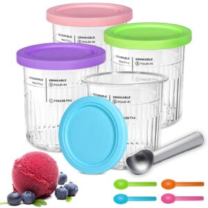 Dazztime Ersatzbehälter für Ninja Creami NC501, NC500-Serie, 4 Stück BPA-frei, 680ML Eisbehälter