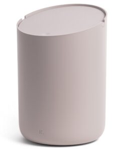 Kazai Mini-Kosmetikeimer Tove 1,5L Taupe - Rutschfester Bad-Mülleimer mit Smart-Beutelfunktion