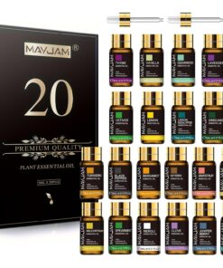 MAYJAM Ätherische Öle Set 20Pcs - Geschenkidee für Diffusor und Luftbefeuchter - Lavendel, Vanille & Grüne Minze - Kurku