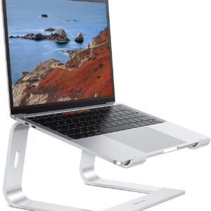 OMOTON Laptop Ständer Silber - Universal PC Riser mit Belüftung für 10-15,6 Zoll Laptops - Ergonomisch - passend für Mac