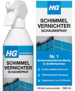 HG Schimmelentferner-Schaumspray - Reinigt Schwarzen Schimmel und Mehltau - Renoviert Böden - 500 ml