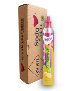 SodaTASTE Quick Zitrone CO2-Zylinder für Wassersprudler kaufen, naturerchter Zitronensaft, zuckerfrei, bis zu 60l Sprude