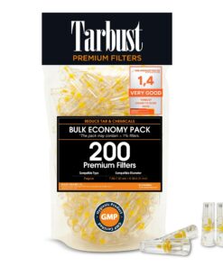 Tarbust 200 Anti Teerfilter, Filter Zigaretten für Regular, 8mm Plastik Zigarettenfilter Aufsatz