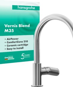 Hansgrohe Vernis Blend M35 - Küchenarmatur, Chrom, Wasserhahn für Küche mit schwenkbarer Mischbatterie und Auslaufhöhe 2