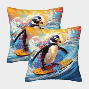 Penguin Kissenbezüge Für Sofa Und Bett + 【Maschinenwaschbar】+ 【Travel Essential】 Maschinewaschbare Penguin Kissenbezüg