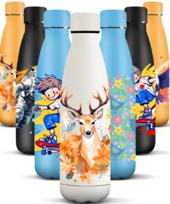 HoneyHolly Edelstahl Thermosflasche 500ml BPA-frei Doppelwandig Auslaufsicher für Sport & Camping