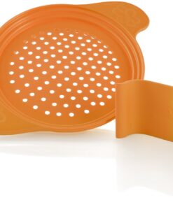 Muxel Spätzlewunder - Alternative zum Spätzlebrett, Hobelpresse mit Schaber, Orange