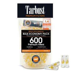 Tarbust 600 Zigarettenfilter Aufsatz, Anti Teerfiltersystem für Zigarettenraucher, Plastikfilter 8mm, reguläre Zigarette