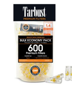 Tarbust 600 Zigarettenfilter Aufsatz, Anti Teerfiltersystem für Zigarettenraucher, Plastikfilter 8mm, reguläre Zigarette