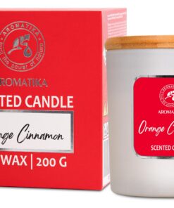 Duftkerze Orange Zimt - Aroma Therapie Kerze 200g - Geschenkidee Weihnachten