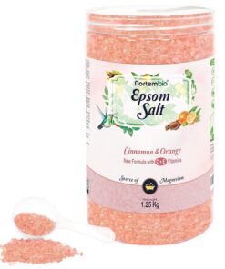 Nortembio Epsom Salz 100% Düfte Zimt & Orange – Natürliche Magnesiumquelle Für Entspannungsbäder + Gratis E-Book Norte