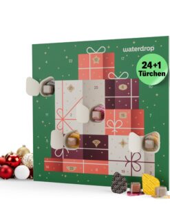 waterdrop® Adventskalender 2025 - 25 exklusive Überraschungen - Weihnachtsgeschenkset für Frauen & Männer - Verleiht dei