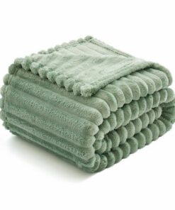 MIULEE Flauschig Fleecedecke Für Schlafzimmer 60x80Inch Matcha Grün MIULEE Wohndecke Flanell Einfarbig 150x200cm Couch