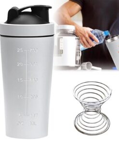 Edelstahl Protein Shaker 750ML: Proteinshake Flasche, Wellness Wasserbecher, Fitness Blender Bottle BPA Free