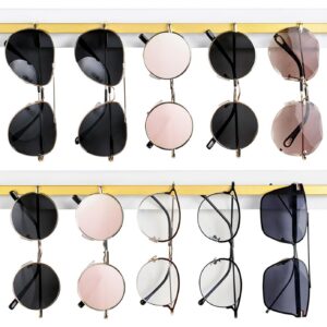 Mkono Mkono Wandmontierter Sonnenbrillen-Organizer, weiß, geschmackvoll, Wohnzimmer-Schmuck halterung, 2 Stück
