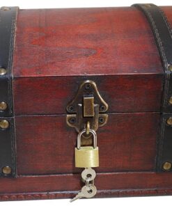 Handgefertigte Piraten-Schatztruhe mit Schloss & Schlüssel 30x20x15cm für Kindergeburtstag
