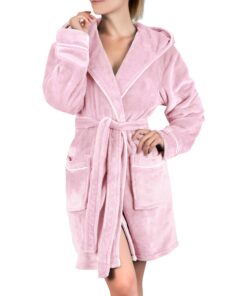 Gräfenstayn Bademantel Damen flauschig mit Kapuze - OEKO-TEX Standard 100 - Größe S-XXXL