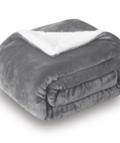 SOCHOW Sherpa Decke zweiseitig warm und kuschelig, perfekt für Wohnzimmer und Sofa, extra dicke Flauschfleecedecke 150 x