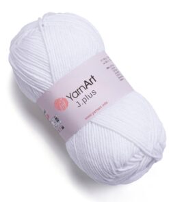 YarnArt Jeans Plus Garn, Baumwollmischung weiches Babygarn, 55 % Baumwolle, 45 % Acryl, 100 g, 160 m, Garnstärke 4 (1 Kn