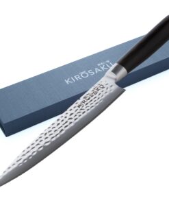 Japanisches Messer - Scharfes Profi Küchenmesser - Kochmesser für Hobby- und Profiköche - 20cm Santoku Damast Küchenmess