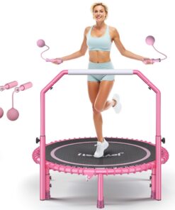 JOY SPOT! Mini Fitness Trampolin, Ø102cm for Heimtrainer,ideal für Familie, perfekt für Indoor & Outdoor, maximale Tragf