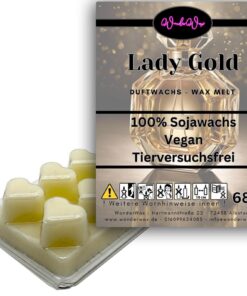 WonderWax Lady Gold Duftwachs Wax Melts für Duftlampe, 6 Herzen Raumdüfte