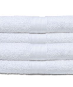 Naturemark 4er Frottee-Handtuch-Set – 100% Baumwolle, 500 g/m² Premiumqualität, 50×100 cm, Weiß