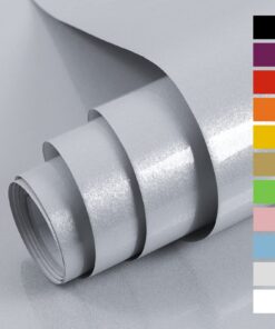 Global Recycled Standard Selbstklebende Küche-Möbelfolie Grau Hochglanz 40cmX3m für Schränke Dekoration