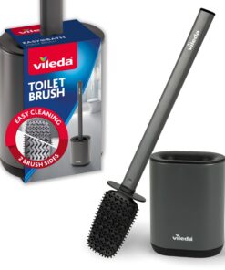 Vileda Silikon Toilettenbürste - Hygienisch schnell trocknend und langlebig für Männer und Frauen - WC-Bürste mit Flexko