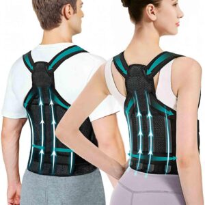 Rücken Geradehalter Haltungskorrektur Atmungsaktive Back Posture Corrector Qualitätspick für Damen und Herren Verstellba