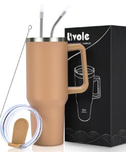 Livole Thermobecher für Sport, Auto und Büro mit Vakuumisolation und 40oz Kapazität
