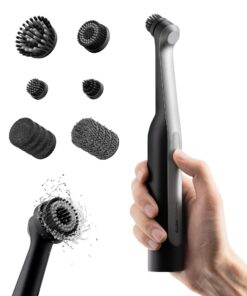 HOTO Wand™ Elektrische Reinigungsbürste für Bad und Küche mit 12 Reinigungsköpfen und IPX7 Spin Scrubber