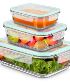 3er Meal Prep Boxen Glas BPA-Frei/DD-320