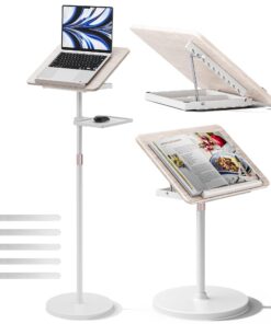 2-in-1 Verstellbarer Buchständer - Dual-Use Boden- und Tisch-Buchhalter, Ideal für Musiker und Studenten, Perfekt für Ha