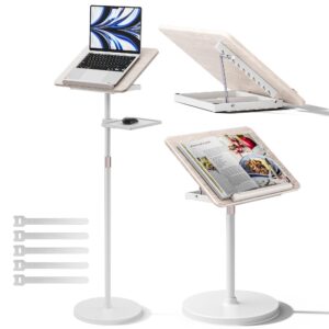 2-in-1 Verstellbarer Buchständer - Dual-Use Boden- und Tisch-Buchhalter, Ideal für Musiker und Studenten, Perfekt für Ha