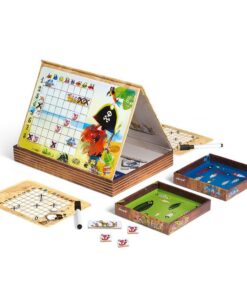 Janod Pirates Battleship Family Touch-and-Sink Spiel für Kinder ab 5 Jahre - Spektakuläre Seeschlacht - J02835
