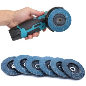 Chruppscheibe Fächerscheiben 6 Stück Schleifscheiben Ø 75 mm Körnung 60/80/120 für Akku-Winkelschleifer