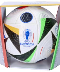 Adidas Euro24 Pro Ballon White/Black/Globlu für Unisex Größe 5 Trendig und perfekt für Sportarten wie Fußball.